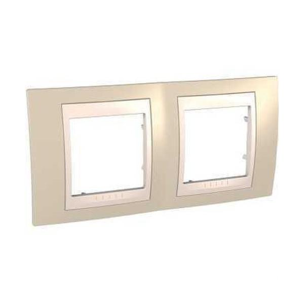 MARCO SERIE ÚNICA PLUS CON 2 ELEMENTOS HORIZONTALES MARFIL/ARENA