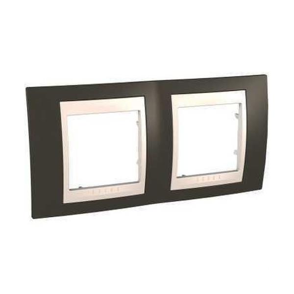 MARCO UNICA PLUS CON 2 ELEMENTOS HORIZONTALES MARFIL/CACAO