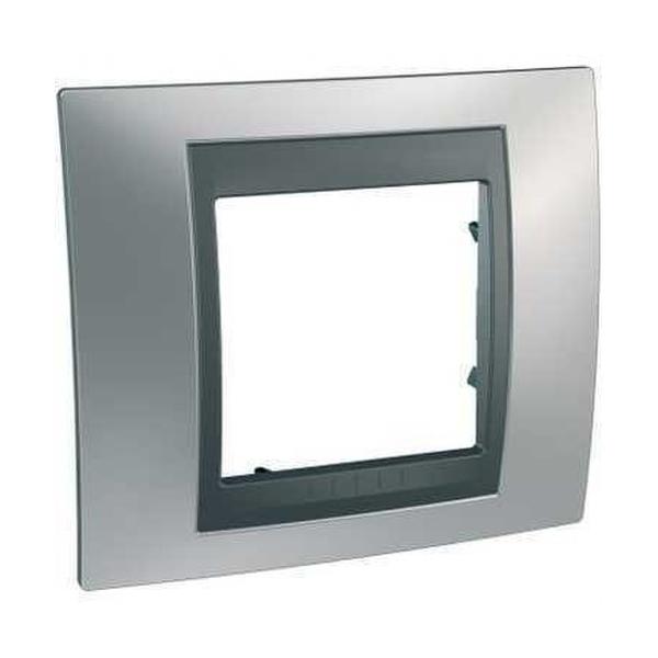 MARCO SERIE ÚNICA TOP CON 1 ELEMENTO CROMO SATINADO GRAFITO