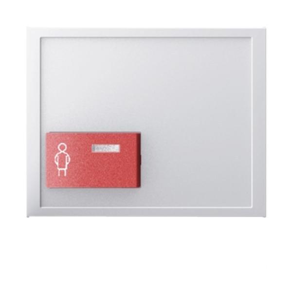 TAPA CON PULSADOR DE LLAMADA ROJO ABAJO K1, K5 BLANCO POLAR BRILLO