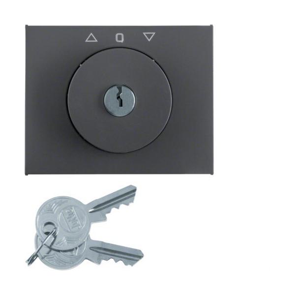 PLACA LLAVE CON POSICIÓN CON BLOQUEO K1 ANTRACITA