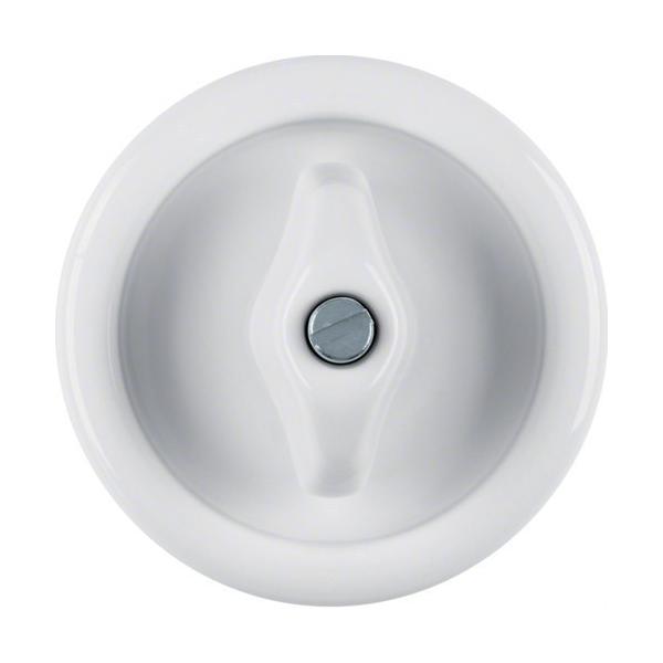 PLACA CENTRAL CON MANECILLA PORCELANA ROSENTHAL/1930 BLANCO POLAR