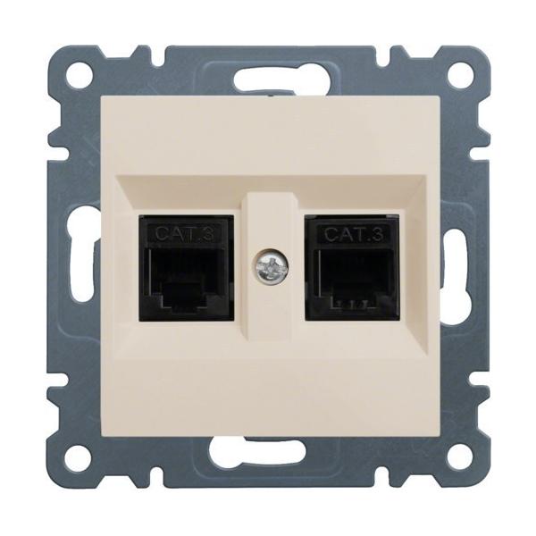 TOMA DOBLE RJ11 LUMINA2 BLANCO