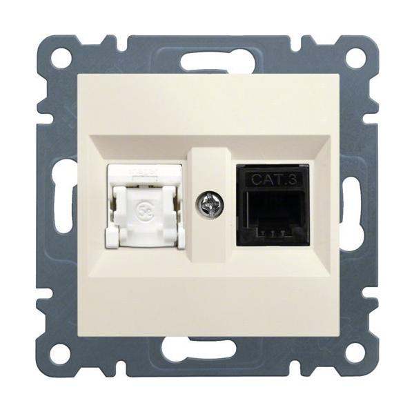 TOMA RJ11/12+RJ45 LUMINA2 BLANCO