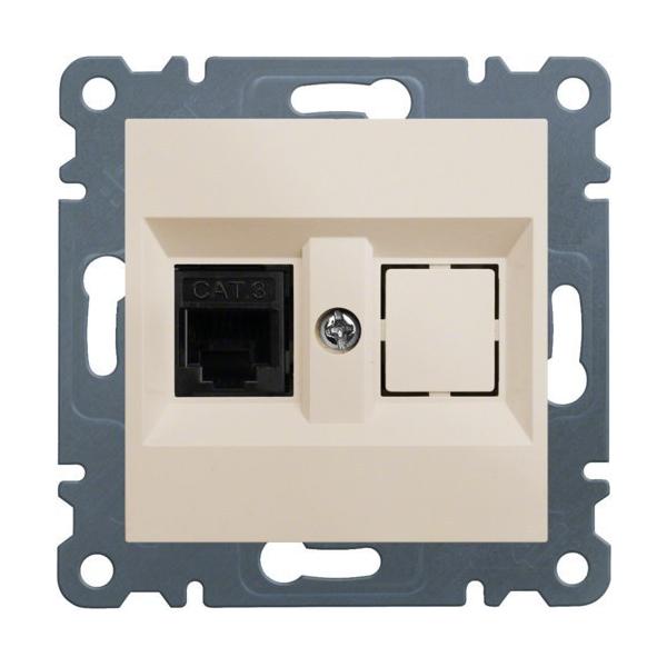 TOMA SIMPLE RJ11/RJ12 LUMINA2 BLANCO