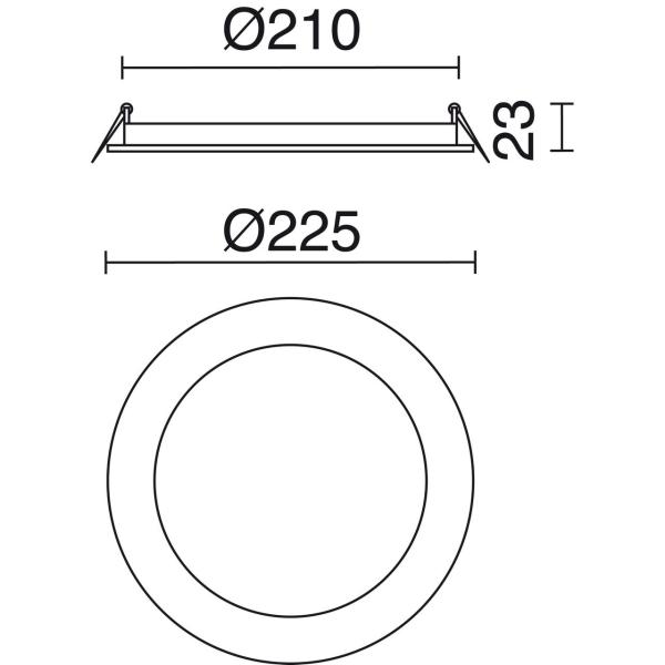 DOWNLIGHT GIA LED 18W 1200lm 3000K BLANCO