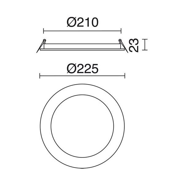 DOWNLIGHT GIA LED 18W 1200lm 4000K BLANCO