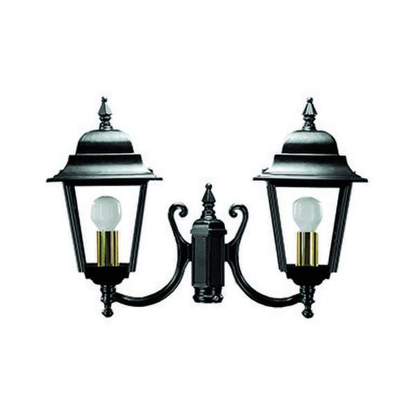 FAROLA ELITE-4 CON 2 CABEZAS E27 MATE NEGRO