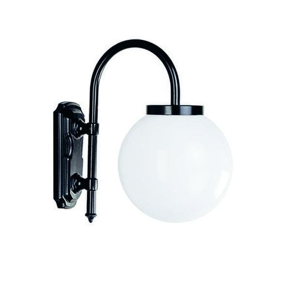 APLIQUE BOOM E-27 DIFUSOR OPAL NEGRO