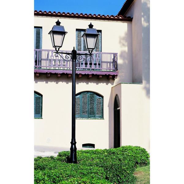 CABEZA ALUMINIO VILLA CHAP 2L PARA POSTE NEGRO