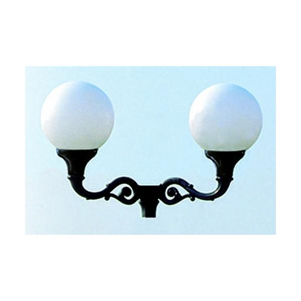 FAROLA CITY INDURA GLOBO 2 LÁMPARAS E27 NEGRO