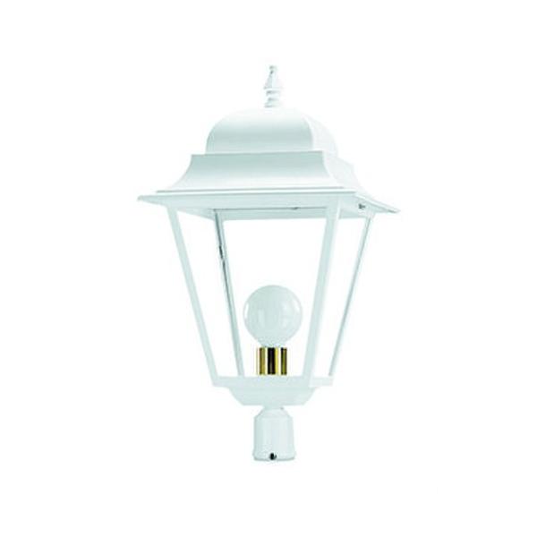 CABEZA 1 LÁMPARA ELITE-4 BLANCO CRISTAL TRANSPARENTE