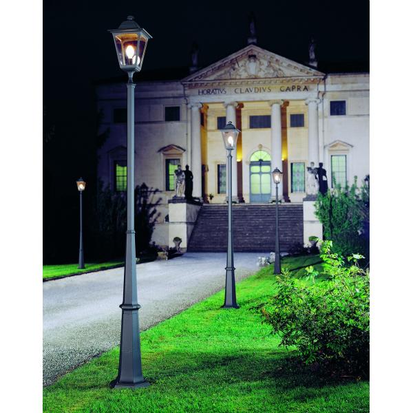 COLUMNA QUADRA 1CAB IP44 E27 ANTRACITA