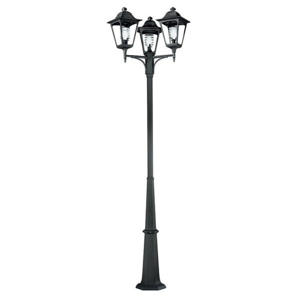 COLUMNA QUADRA 3CAB IP44 E27 ANTRACITA