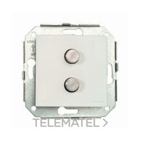 PULSADOR DOBLE 10A 250V CROMO METÁLICO (PACK)