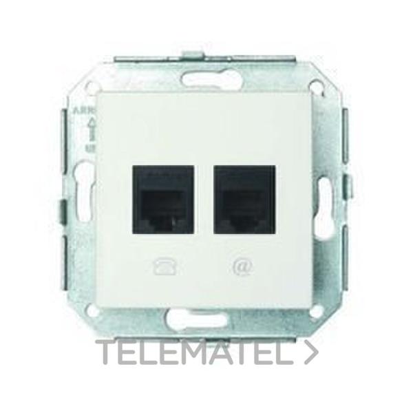 CONJUNTO TOMAS TELÉFONO / RJ45 CATEGORÍA 6E MARRÓN