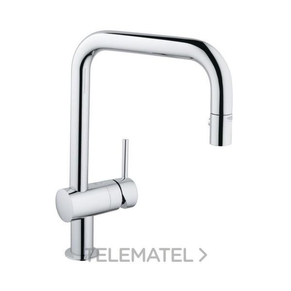 MONOMANDO FREGADERO 1/2" MINTA AIREADO EXTRAÍBLE 32322000 CROMO