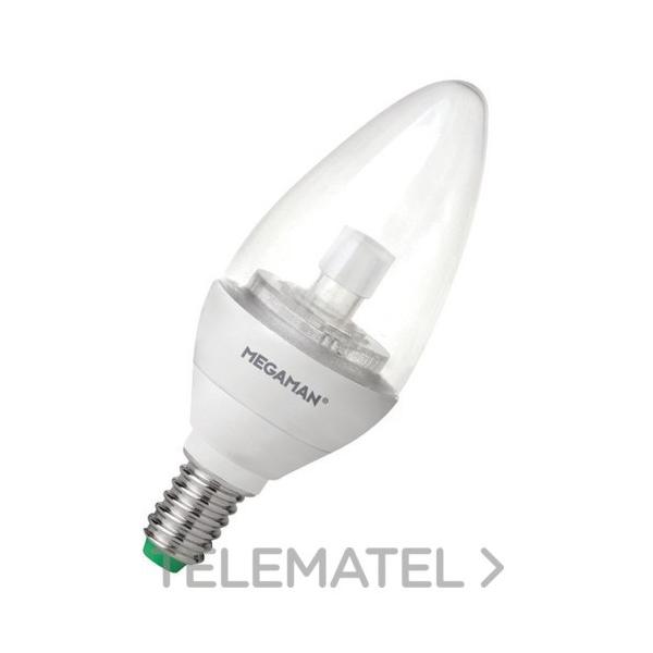 LÁMPARA LED VELA LISA CLARA 7W 230V E14 2800K