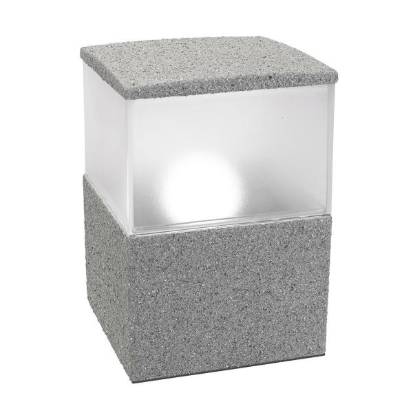 LUM.SOBMUR.CUBIK E27 60/18W GR.PIEDRA