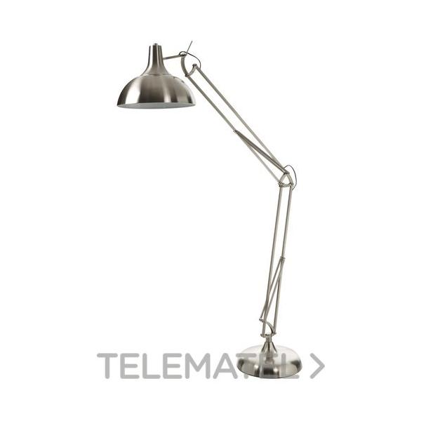 PIE SALÓN MAUI E27 1x40W NÍQUEL SATINADO