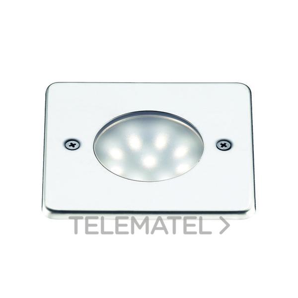 DOWNL.CUAD.NAT-LED IP68 LED 1,5W INOX.BL