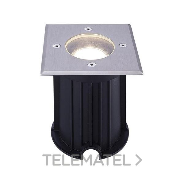 FOCO EMPT.CUAD.GU10 P/SU.INOX CRIST.TEMPL.IP67 Al